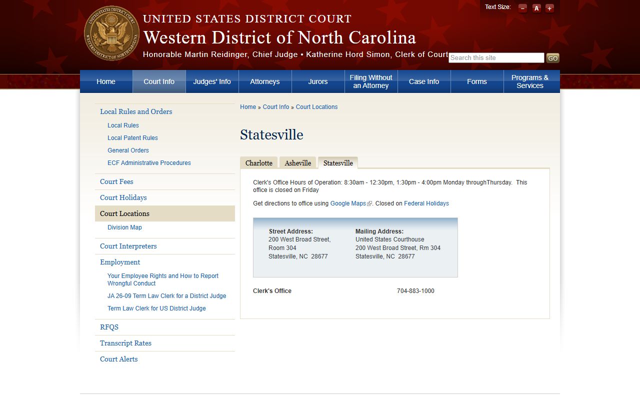 Iredell County Clerk records compared with Statesville federal court records