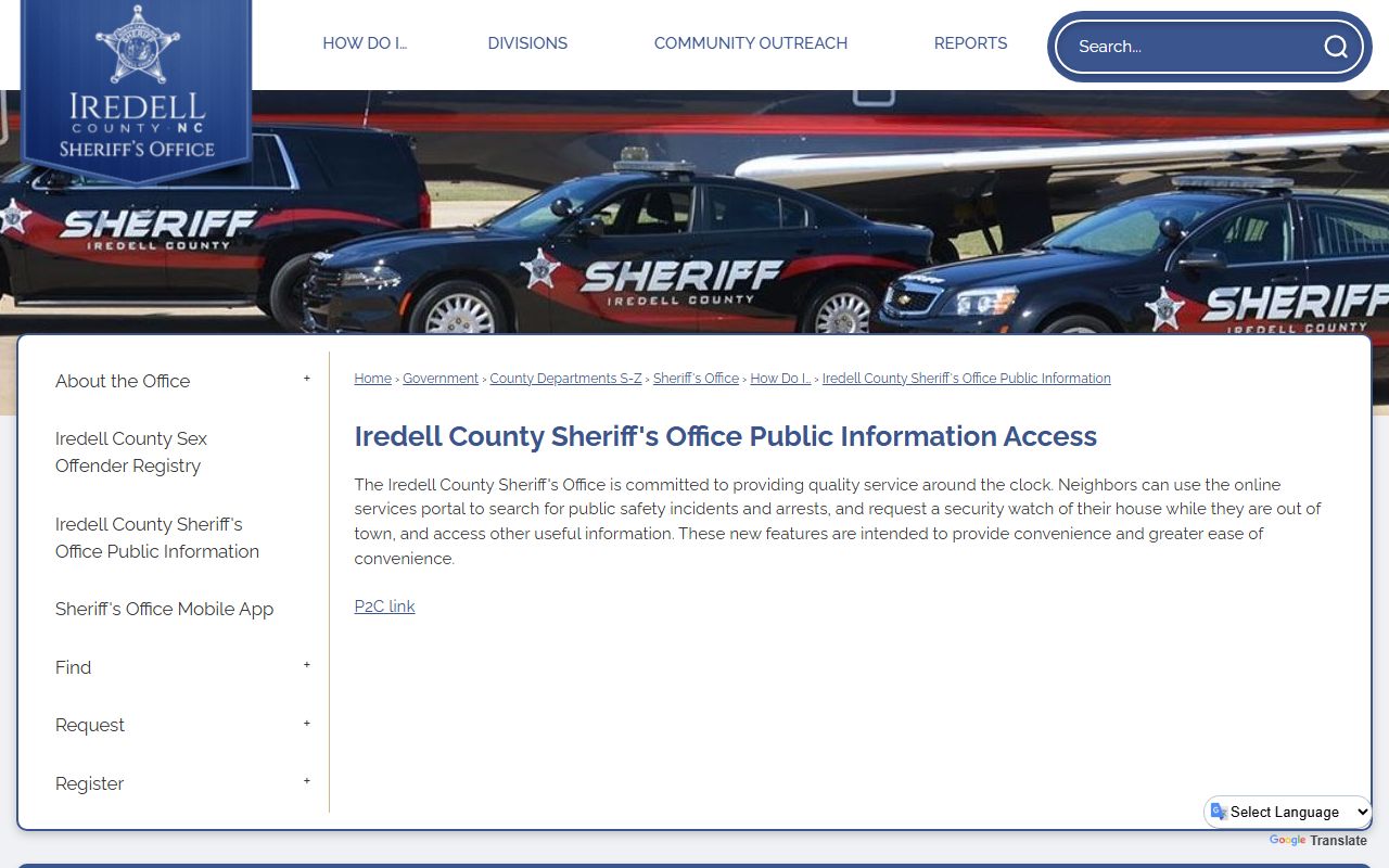 Iredell County arrest records Sheriff public information access