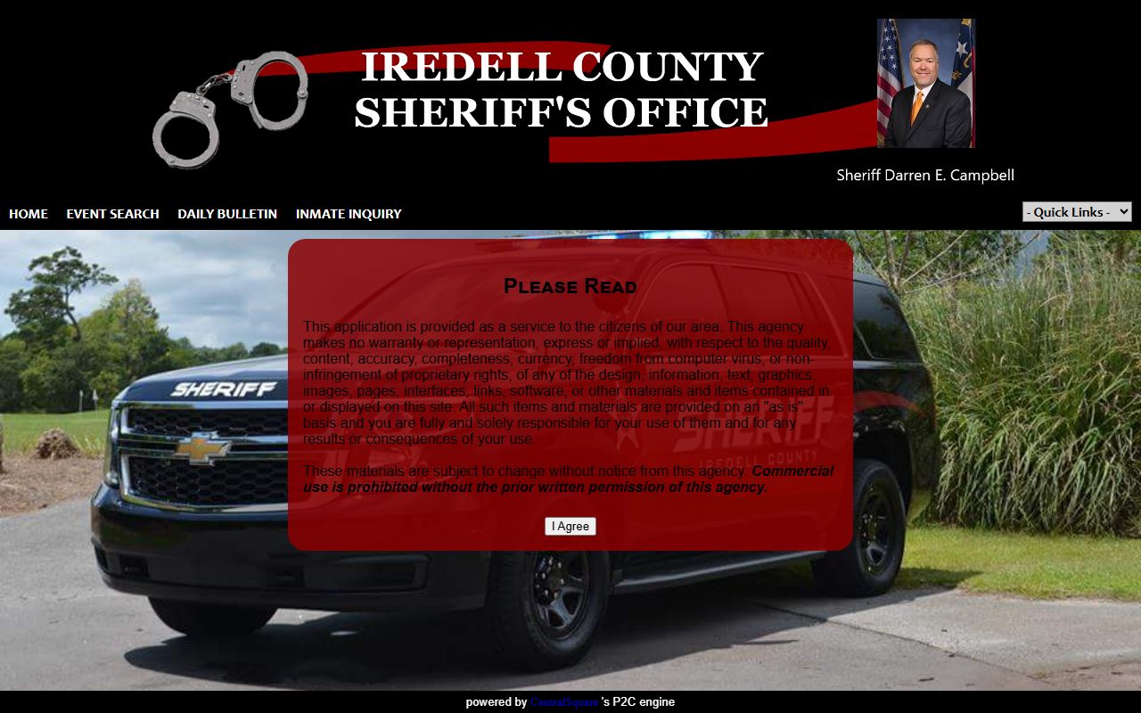 Iredell County arrest records P2C Event Search