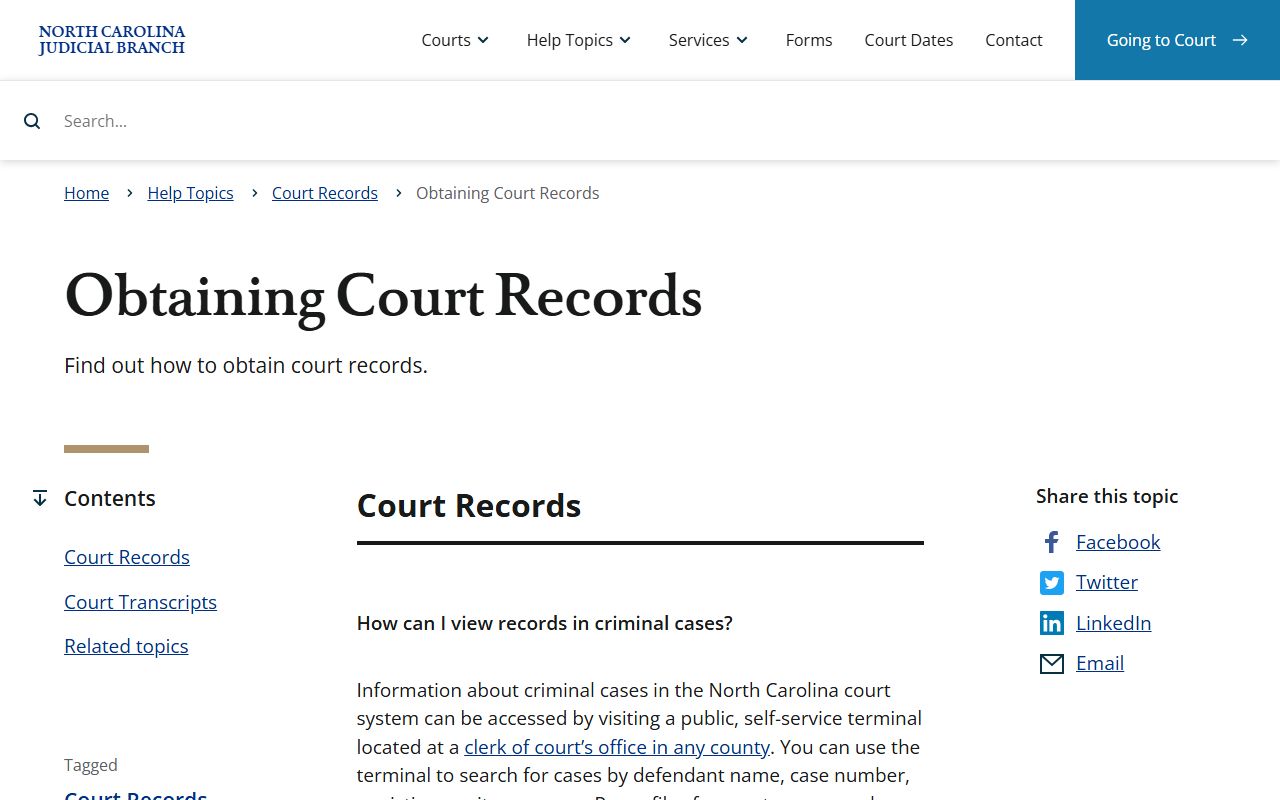 Iredell County court records guidance from North Carolina courts