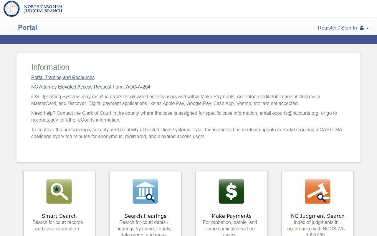 Iredell County court records lookup in the North Carolina eCourts Portal