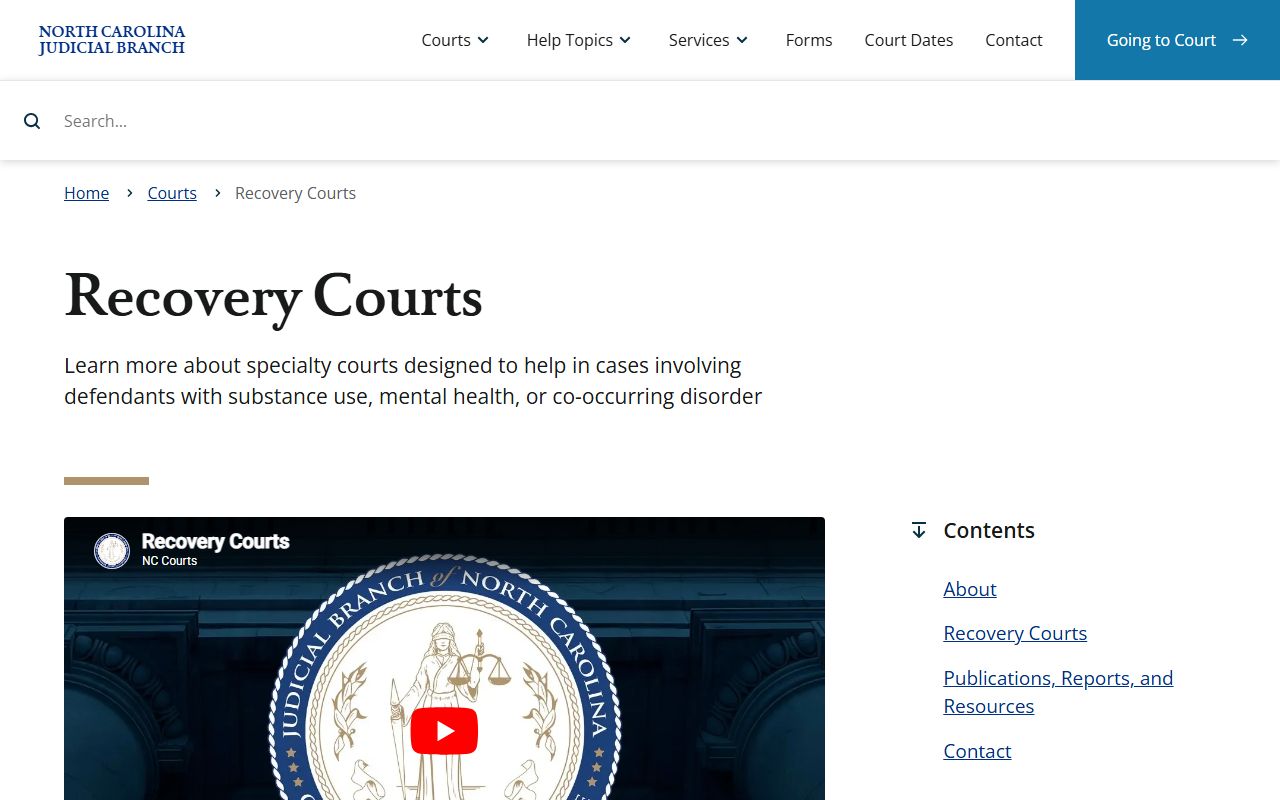 Iredell County Superior Court records and North Carolina recovery courts