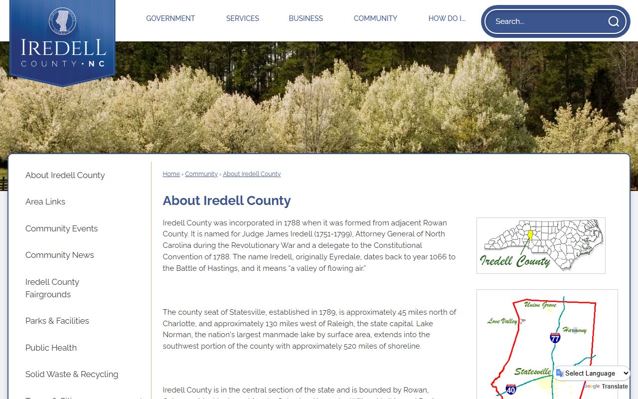 Iredell County court records county history and facts
