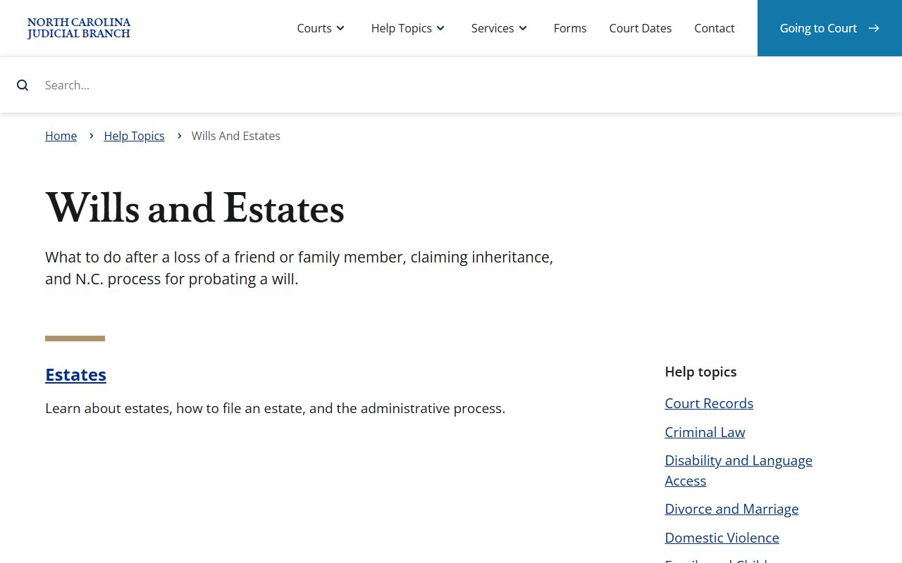 Iredell County probate records and NC wills and estates guidance