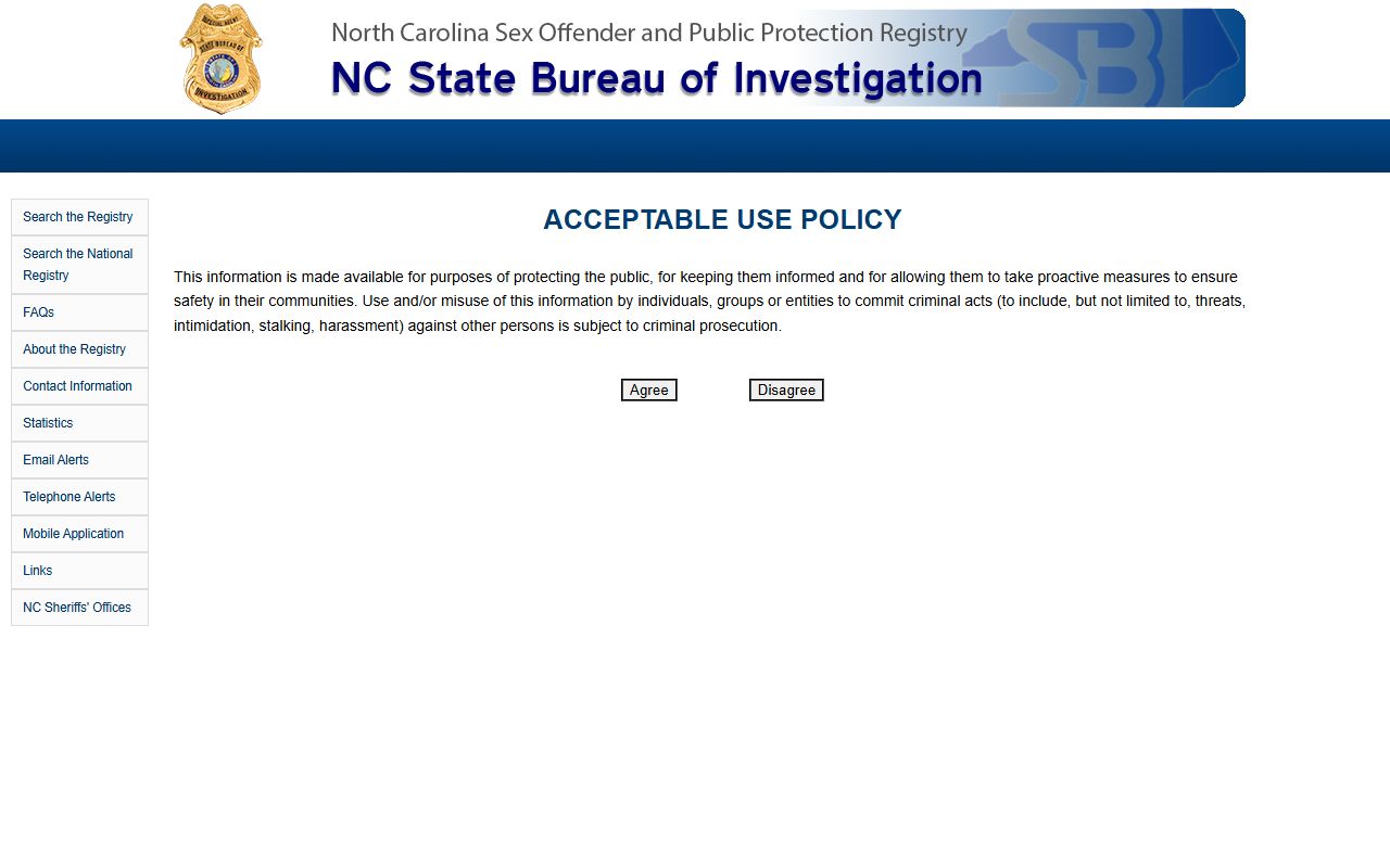 Iredell County warrant records NC SBI registry distinction